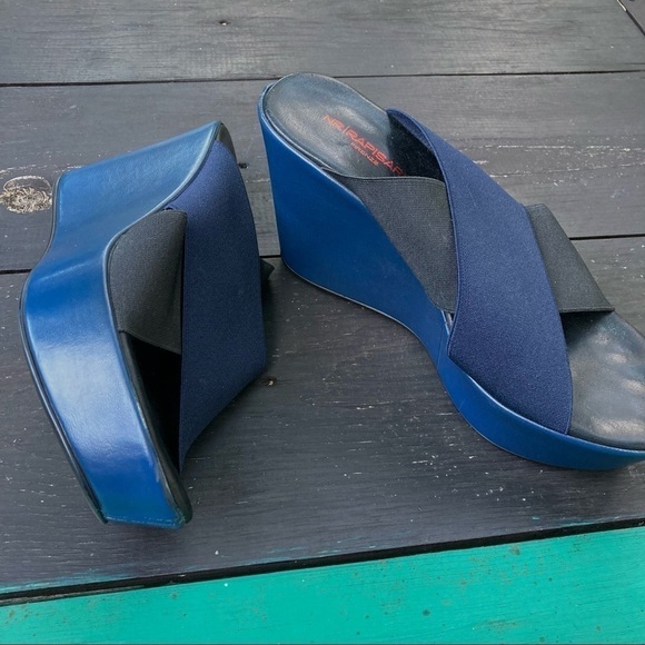 NR Rapisardi Color Block Leather Platform Sandals - Picture 3 of 10